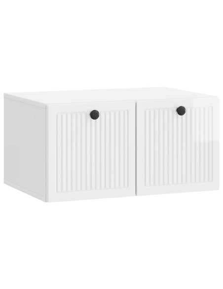 Mobile Porta TV da Muro Bianco Lucido 59,5 x 41 x 30 cm