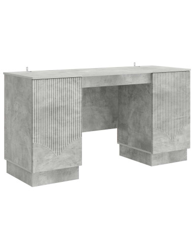 Scrivania con lo scaffale Grigio Cemento 142,5 x 50 x 75 cm