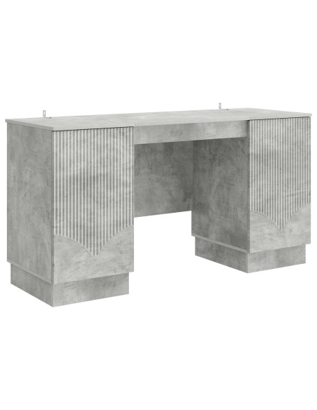 Scrivania con lo scaffale Grigio Cemento 142,5 x 50 x 75 cm