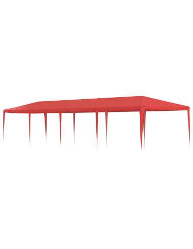 Tenda Party Rosso 1200 x 300 x 255 cm PE e Acciaio