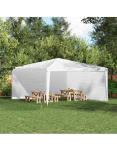 Parete per tenda da festa 2 pcs Bianco 400 x 195 cm