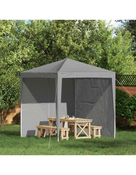 Parete per tenda da festa 2 pcs Grigio Chiaro 200 x 195 cm