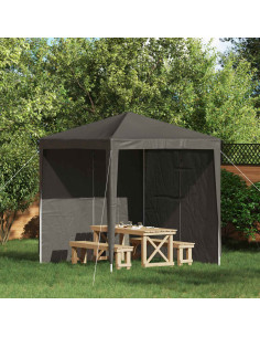 Parete per tenda da festa 2 pcs Antracite 200 x 195 cm