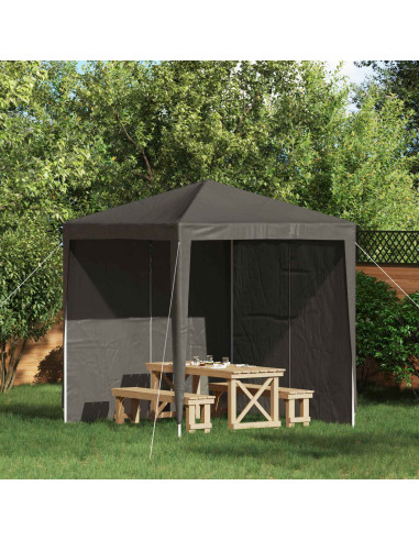 Parete per tenda da festa 2 pcs Antracite 200 x 195 cm