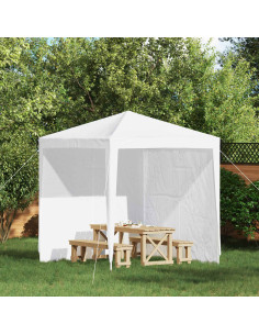 Parete per tenda da festa 2 pcs Bianco 200 x 195 cm