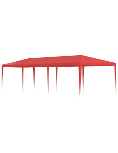 Tenda Party Rosso 900 x 300 x 255 cm PE e Acciaio
