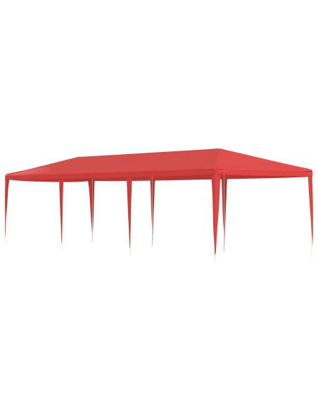 Tenda Party Rosso 900 x 300 x 255 cm PE e Acciaio