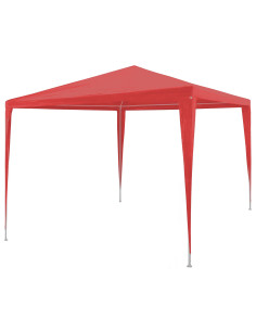 Tenda Party Rosso 300 x 300 x 255 cm PE e Acciaio