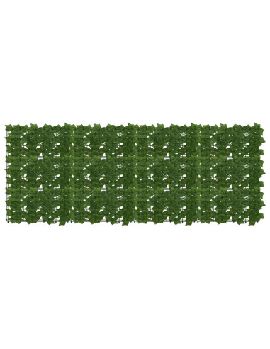 Schermo per balcone con foglie Verde 200 x 75 cm