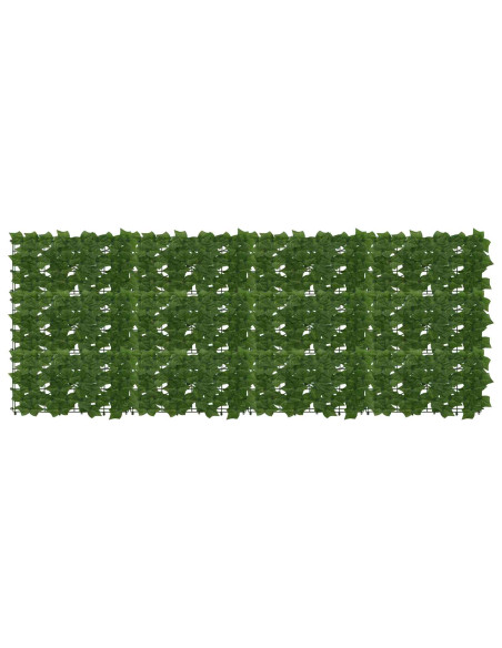 Schermo per balcone con foglie Verde 200 x 75 cm