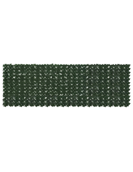 Schermo per balcone con foglie Verde Scuro 300 x 100 cm