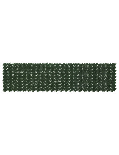 Schermo per balcone con foglie Verde Scuro 300 x 75 cm