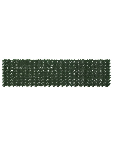 Schermo per balcone con foglie Verde Scuro 300 x 75 cm