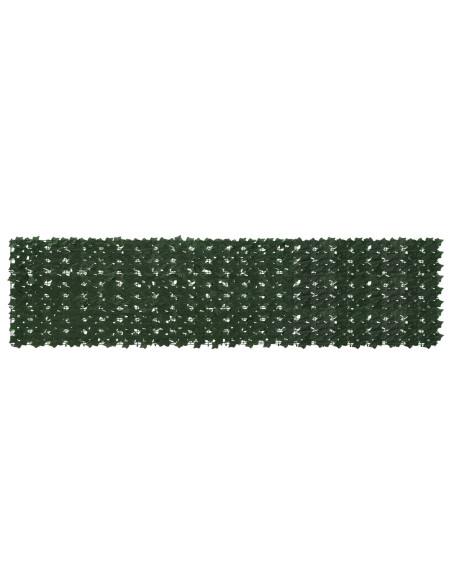Schermo per balcone con foglie Verde Scuro 300 x 75 cm