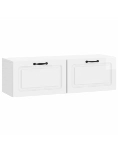 Mobile Porta TV da Muro Bianco Lucido 98 x 31 x 30 cm