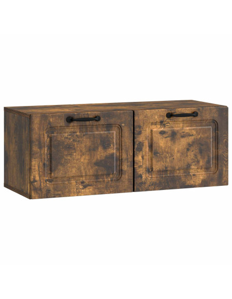 Mobile Porta TV da Muro Rovere Fumo 78,5 x 31 x 30 cm