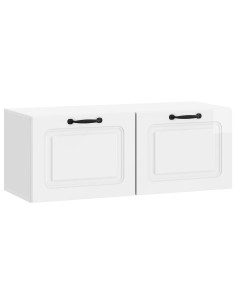 Mobile Porta TV da Muro Bianco Lucido 78,5 x 31 x 30 cm