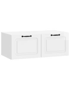 Mobile Porta TV da Muro Bianco Lucido 78,5 x 41 x 30 cm