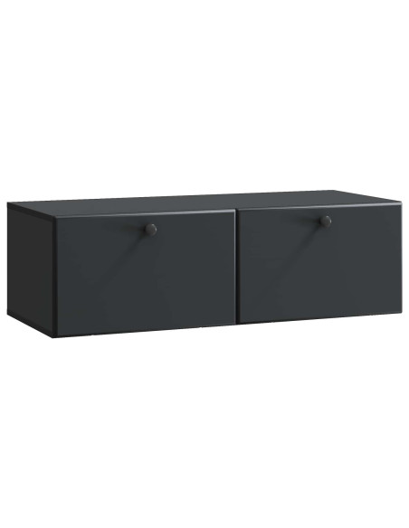 Mobile Porta TV da Muro Montaggio a parete Nero 98 x 41 x 30 cm