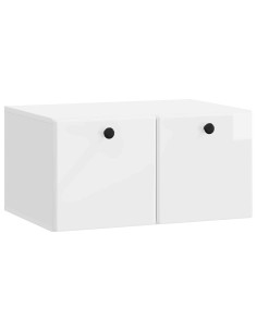 Mobile Porta TV da Muro Bianco Lucido 59,5 x 41 x 30 cm