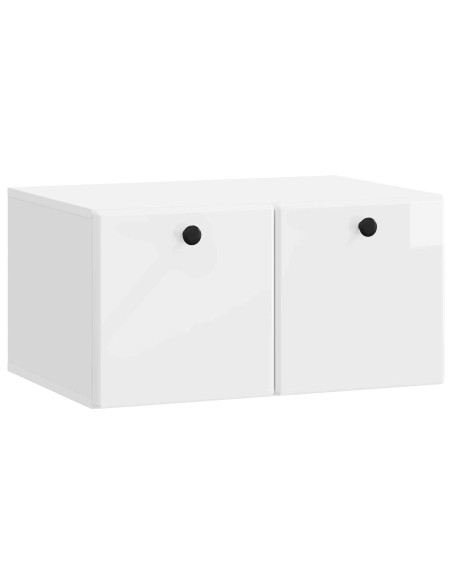 Mobile Porta TV da Muro Bianco Lucido 59,5 x 41 x 30 cm