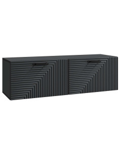 Mobile Porta TV da Muro Montaggio a parete Nero 98 x 31 x 30 cm