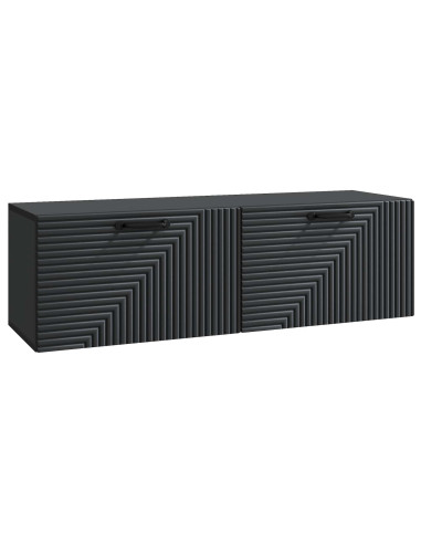 Mobile Porta TV da Muro Montaggio a parete Nero 98 x 31 x 30 cm