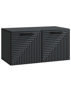 Mobile Porta TV da Muro Nero 59,5 x 31 x 30 cm