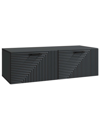 Mobile Porta TV da Muro Montaggio a parete Nero 98 x 41 x 30 cm