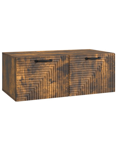 Mobile Porta TV da Muro Rovere Fumo 78,5 x 41 x 30 cm