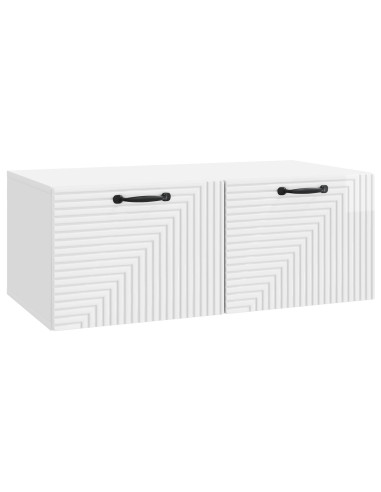 Mobile Porta TV da Muro Bianco Lucido 78,5 x 41 x 30 cm