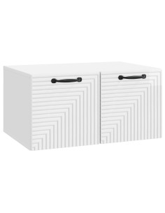 Mobile Porta TV da Muro Bianco Lucido 59,5 x 41 x 30 cm