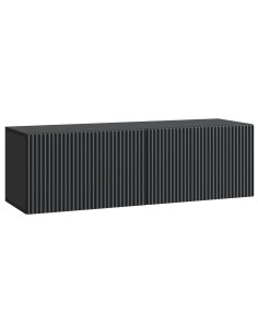 Mobile Porta TV da Muro Montaggio a parete Nero 98 x 31 x 30 cm