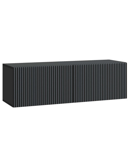 Mobile Porta TV da Muro Montaggio a parete Nero 98 x 31 x 30 cm