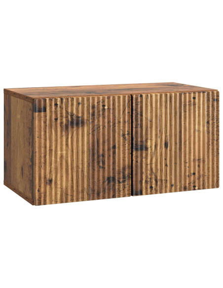 Mobile Porta TV da Muro Legno antico 59,5 x 31 x 30 cm