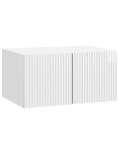 Mobile Porta TV da Muro Bianco Lucido 59,5 x 41 x 30 cm