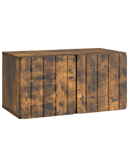 Mobile Porta TV da Muro Rovere Fumo 59,5 x 31 x 30 cm