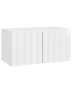Mobile Porta TV da Muro Bianco Lucido 59,5 x 31 x 30 cm