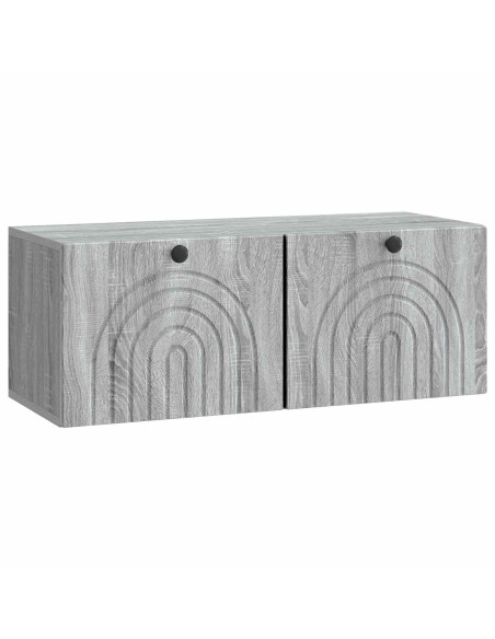 Mobile Porta TV da Muro Grigio Sonoma 78,5 x 31 x 30 cm