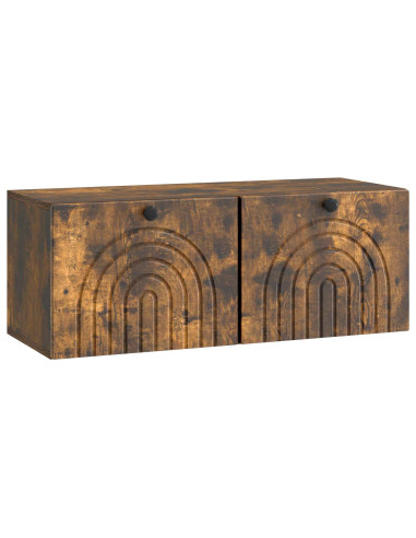 Mobile Porta TV da Muro Rovere Fumo 78,5 x 31 x 30 cm