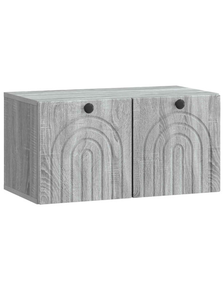 Mobile Porta TV da Muro Grigio Sonoma 59,5 x 31 x 30 cm