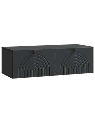 Mobile Porta TV da Muro Montaggio a parete Nero 99 x 41 x 30 cm