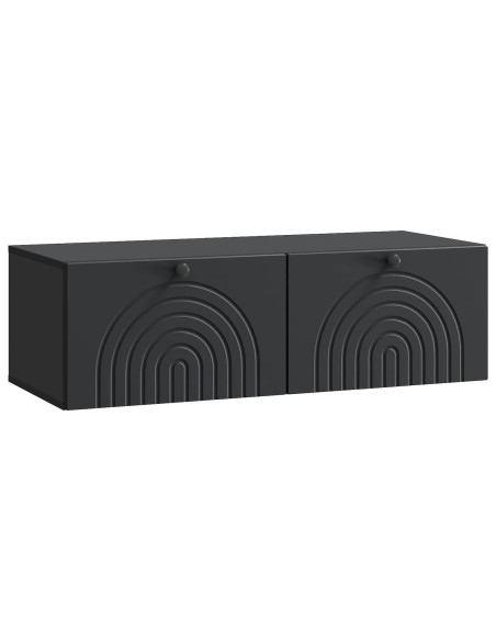 Mobile Porta TV da Muro Montaggio a parete Nero 99 x 41 x 30 cm