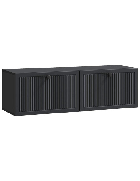 Mobile Porta TV da Muro Montaggio a parete Nero 98 x 31 x 30 cm