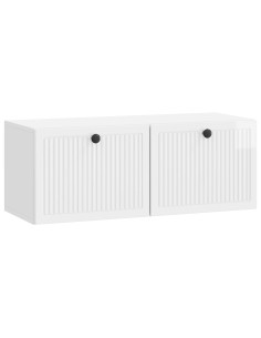 Mobile Porta TV da Muro Bianco Lucido 78,5 x 31 x 30 cm