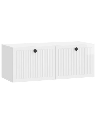 Mobile Porta TV da Muro Bianco Lucido 78,5 x 31 x 30 cm