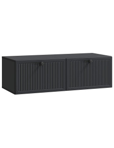 Mobile Porta TV da Muro Montaggio a parete Nero 98 x 41 x 30 cm