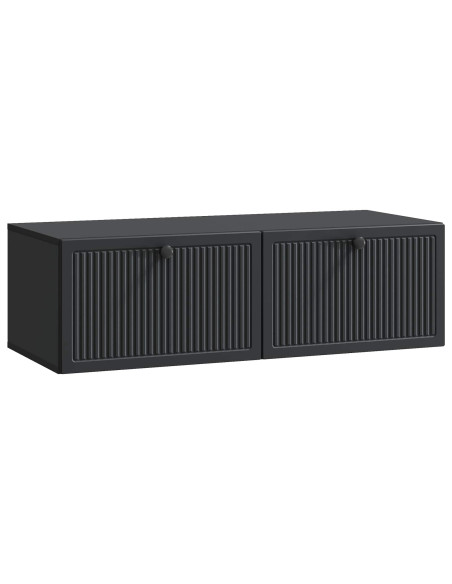 Mobile Porta TV da Muro Montaggio a parete Nero 98 x 41 x 30 cm