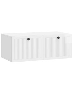 Mobile Porta TV da Muro Bianco Lucido 78,5 x 41 x 30 cm