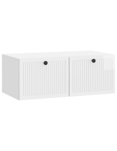 Mobile Porta TV da Muro Bianco Lucido 78,5 x 41 x 30 cm